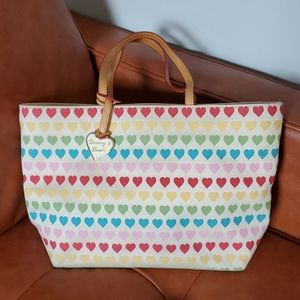 Dooney & Bourke heart print tote